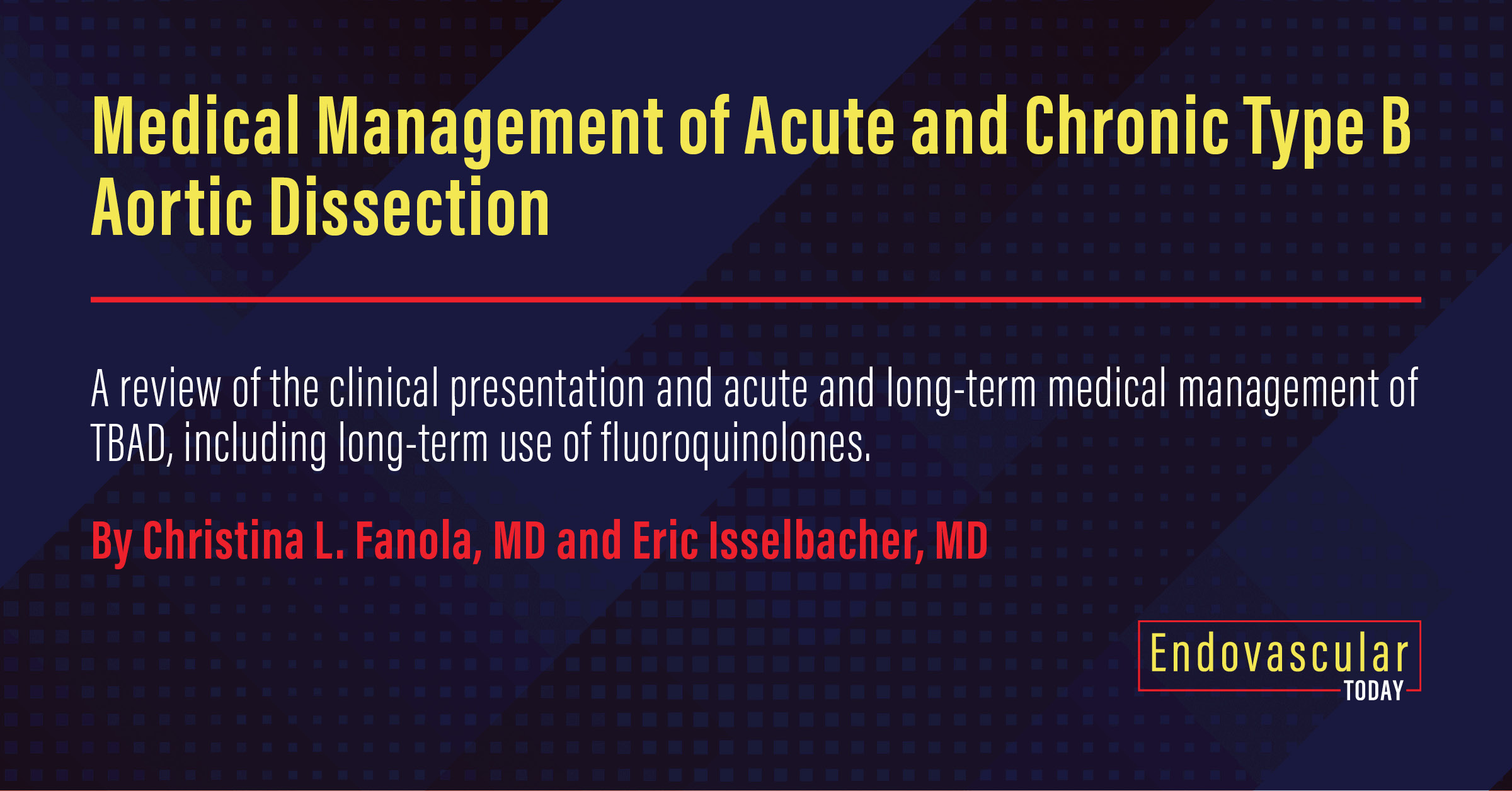 Medical Management Of Acute And Chronic Type B Aortic Dissection ...